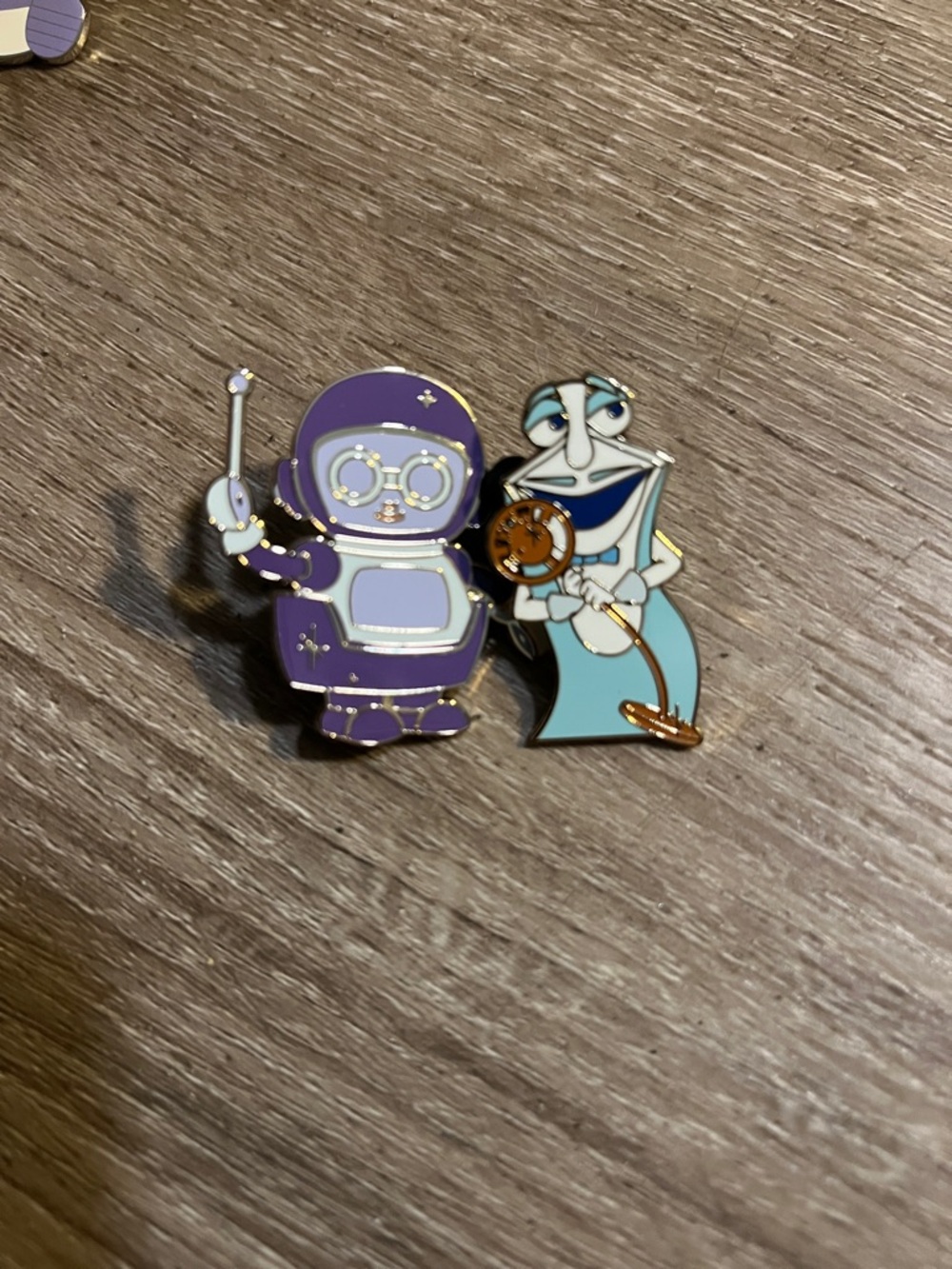 Disney Purple and Teal Enamel Character Pin Set